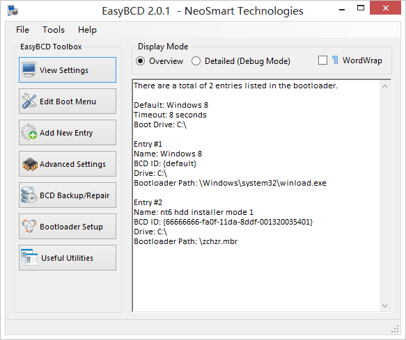 EasyBCD系统引导修复工具