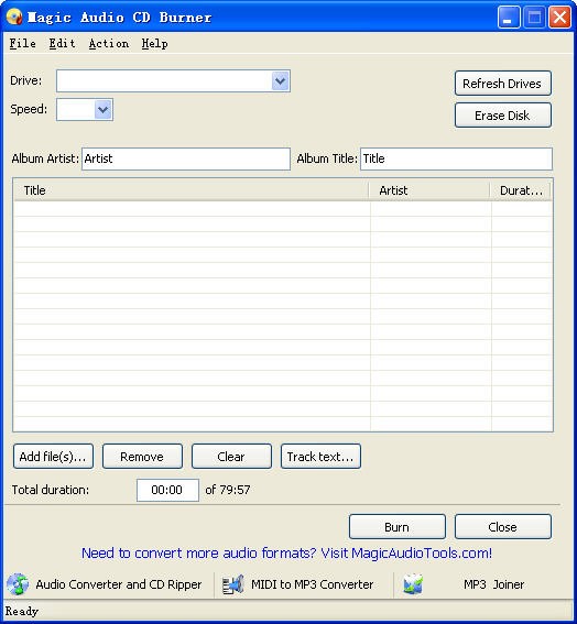 Magic Audio CD Burner音乐cd刻录软件