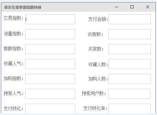 菲尔生意参谋指数转换工具