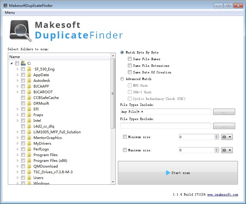 Makesoft DuplicateFinder重复文件查找工具